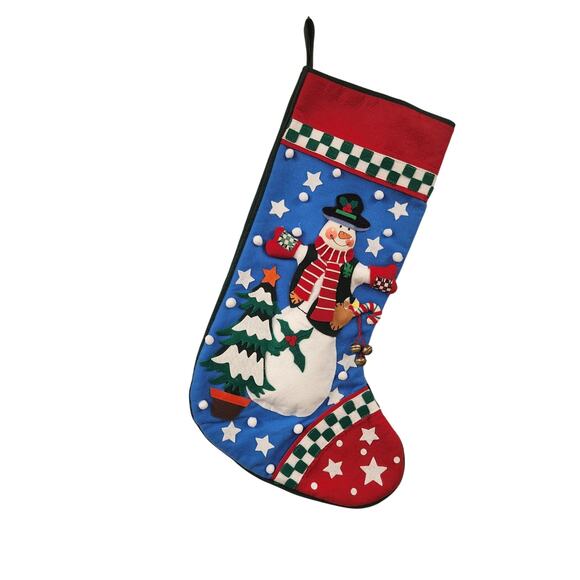 Snowman 19" Christmas Stocking Padded - Picture 1 of 2